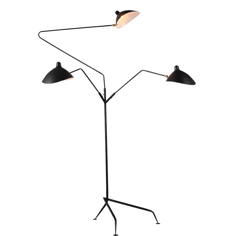 lampadaire trépied bois